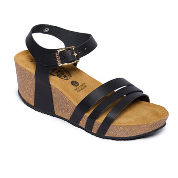 Plakton Platform Wedge Sandal – Willow Black